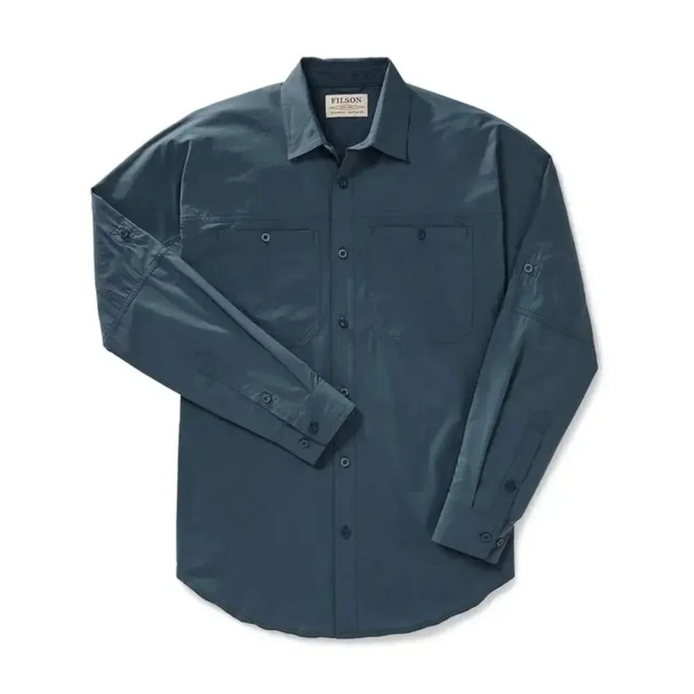 Filson Garment Men’s Dark Blue Button Down Shirt Size Large 23246